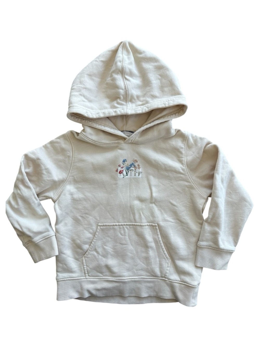 KITH Kids Sweater Floral Logo Sweater Hoodie Beige Cream Size 6 Girls Boys Uni